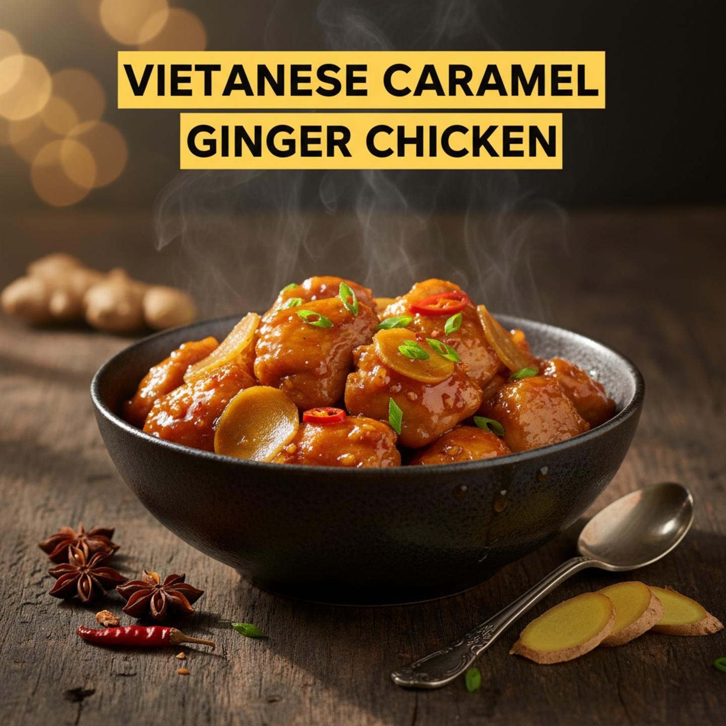 Vietnamese Caramel Ginger Chicken