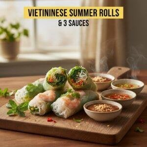 Vietnamese Summer Rolls & 3 Sauces
