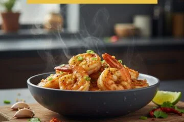 Zesty Garlic Wok Prawns