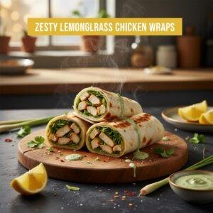 Zesty Lemongrass Chicken Wraps