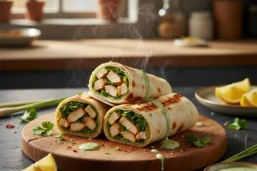 Zesty Lemongrass Chicken Wraps
