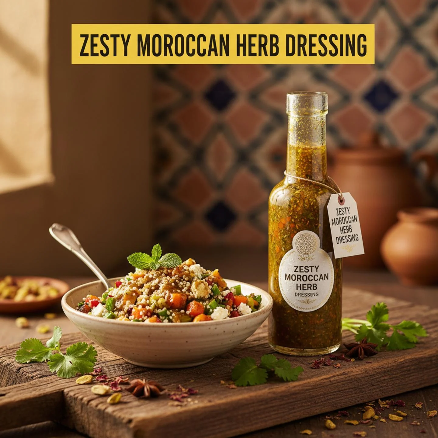 Zesty Moroccan Herb Dressing