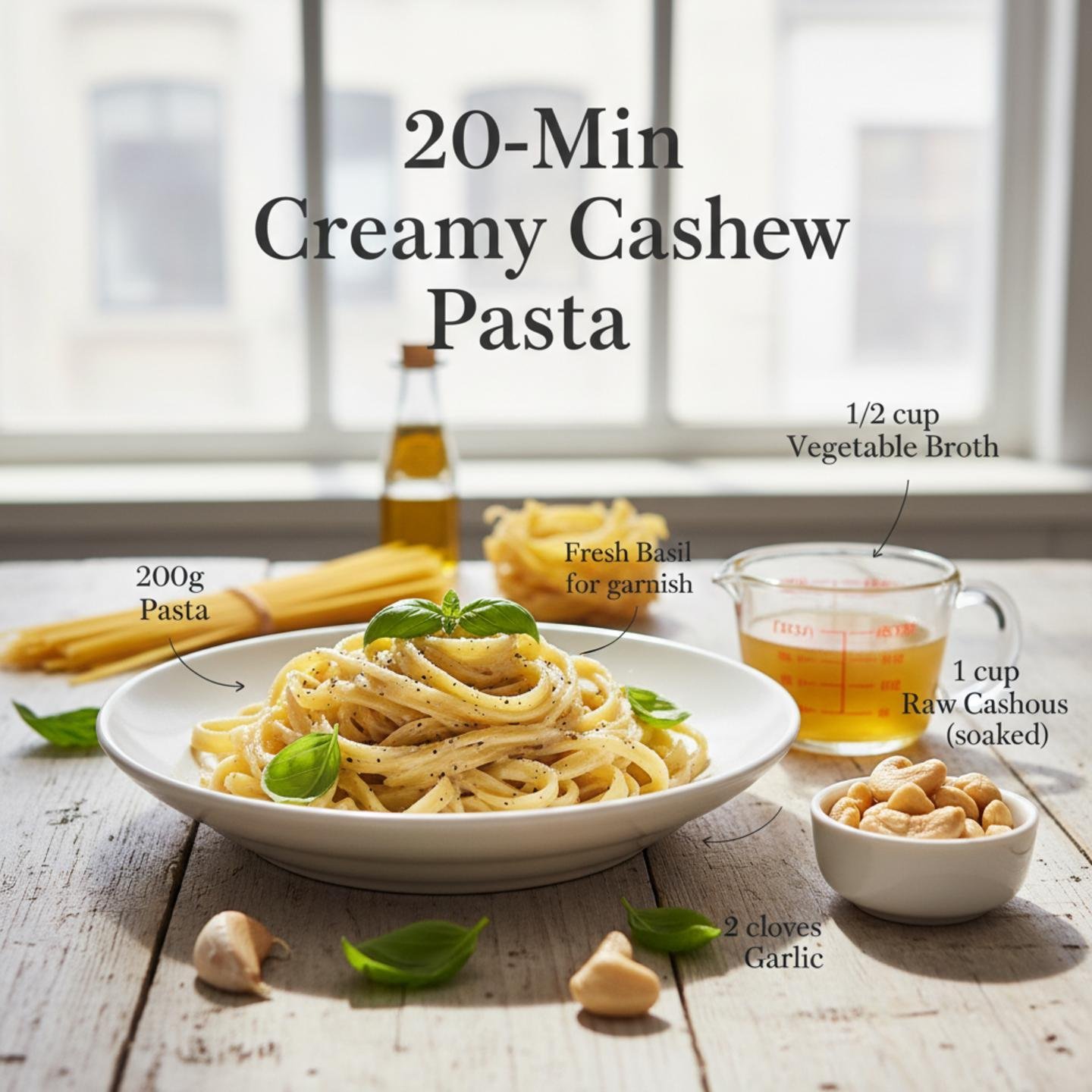 20-Min Creamy Cashew Pasta