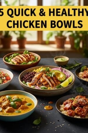 5 Quick & Healthy Chicken Bowls