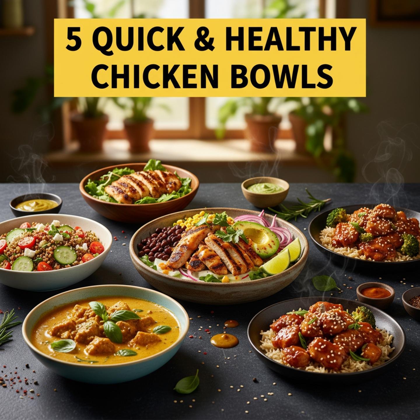 5 Quick & Healthy Chicken Bowls