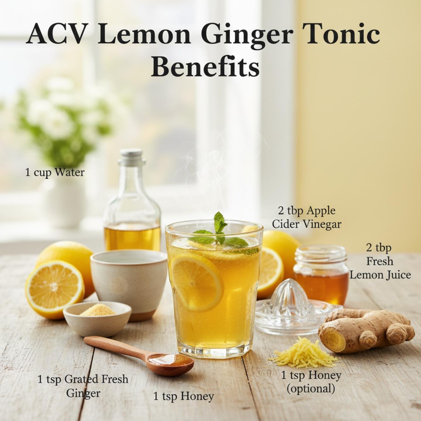 ACV Lemon Ginger Tonic Benefits
