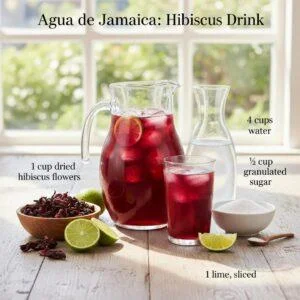 Agua de Jamaica: Hibiscus Drink