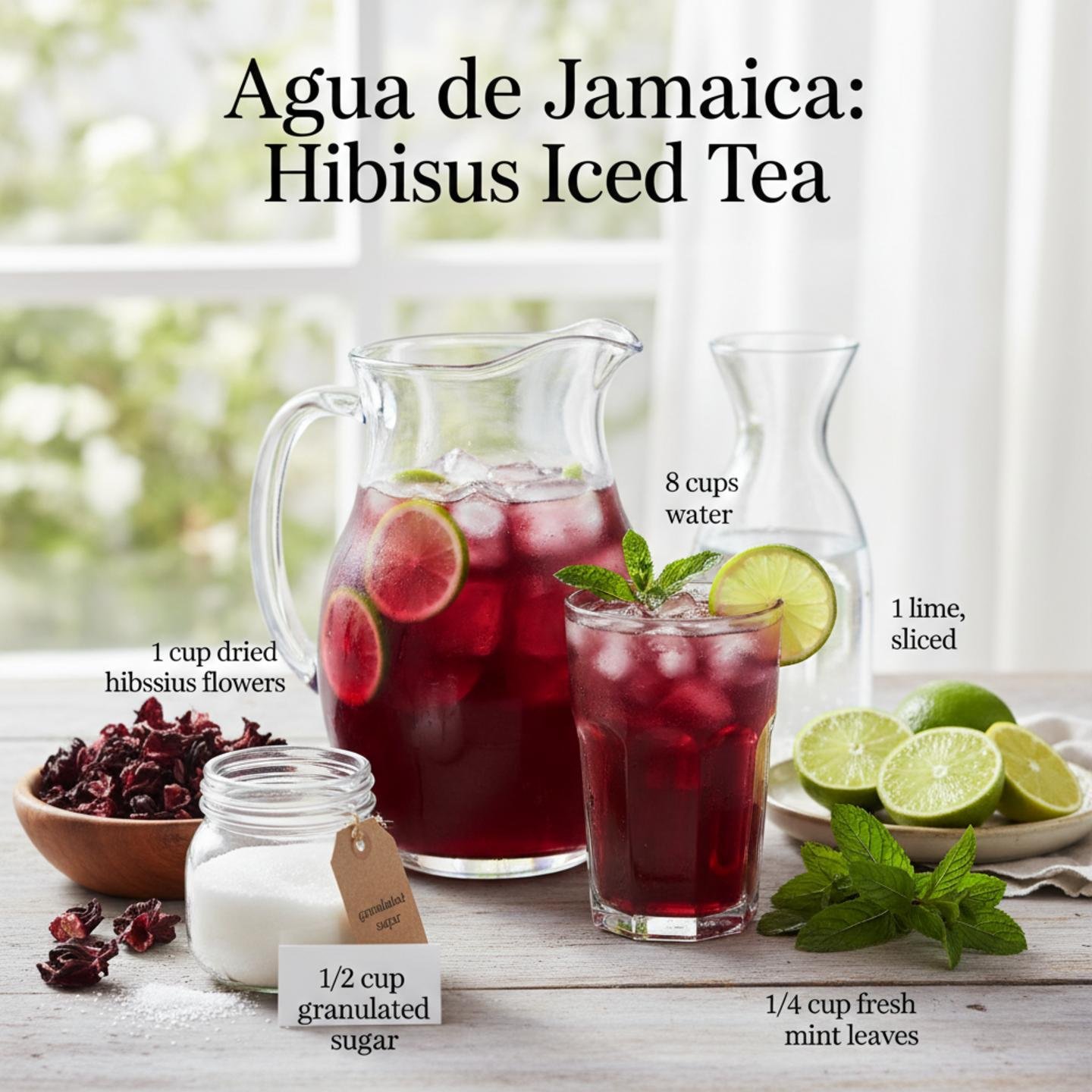 Agua de Jamaica: Hibiscus Iced Tea
