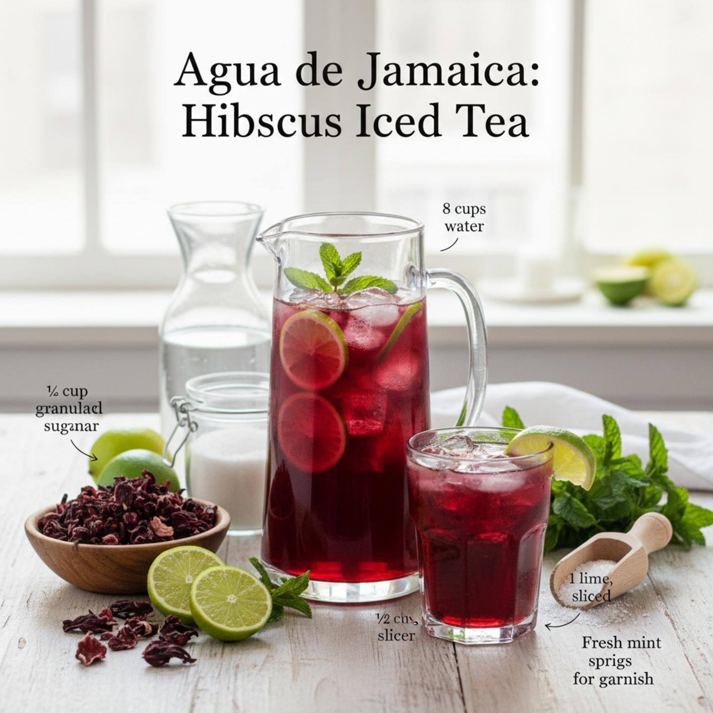 Agua de Jamaica: Hibiscus Iced Tea