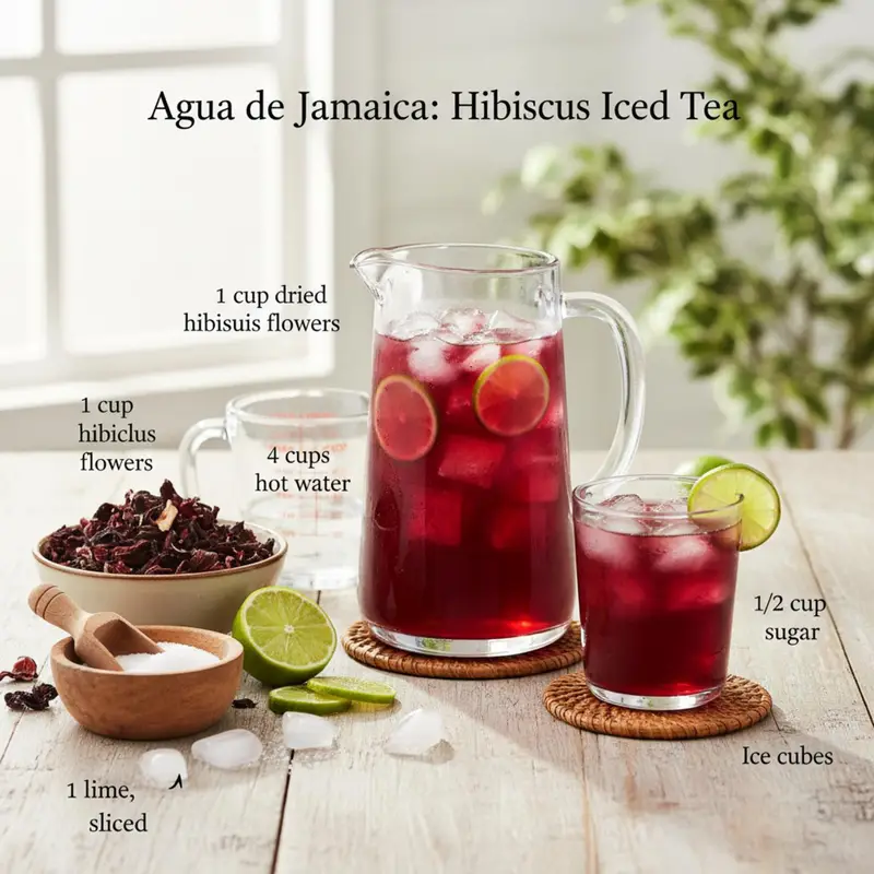 Agua de Jamaica: Hibiscus Iced Tea