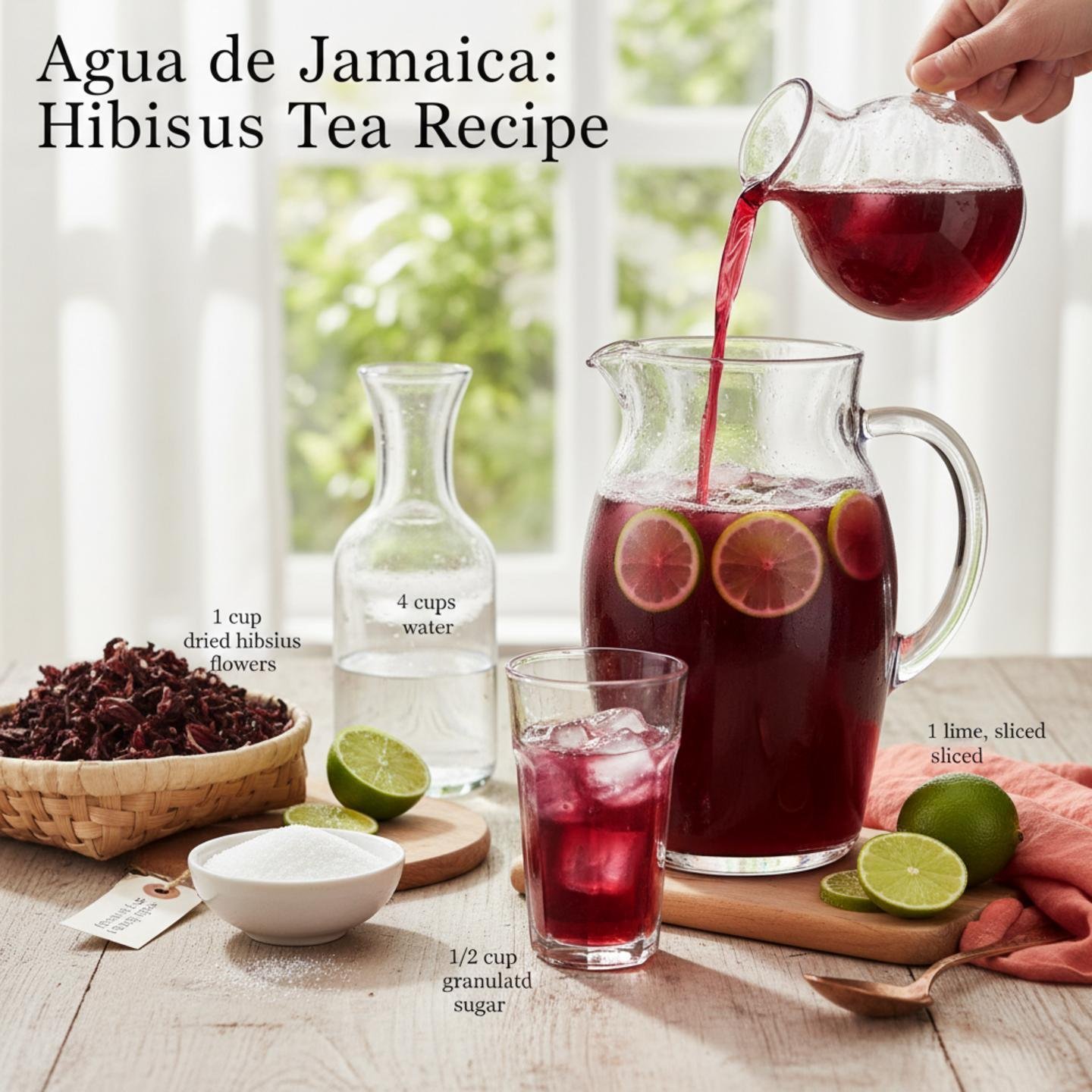 Agua de Jamaica: Hibiscus Tea Recipe
