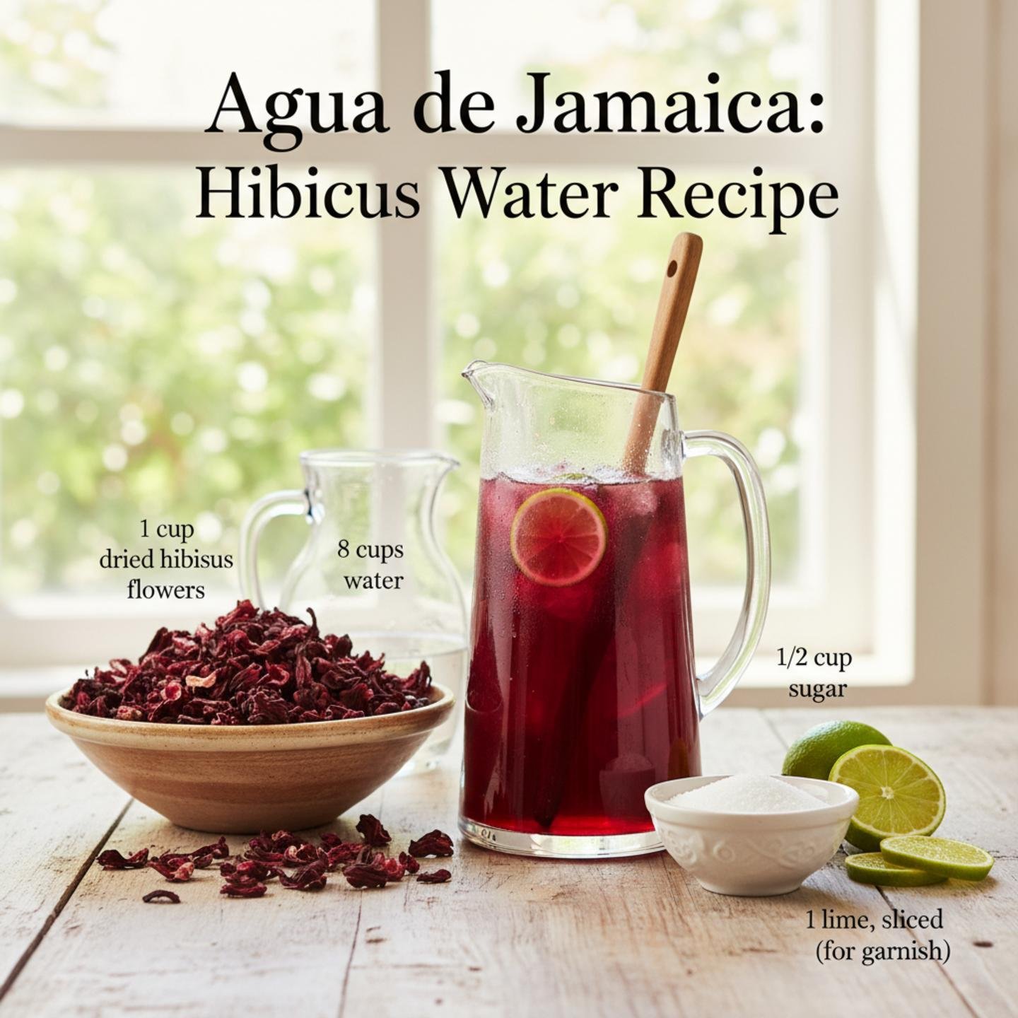 Agua de Jamaica: Hibiscus Water Recipe