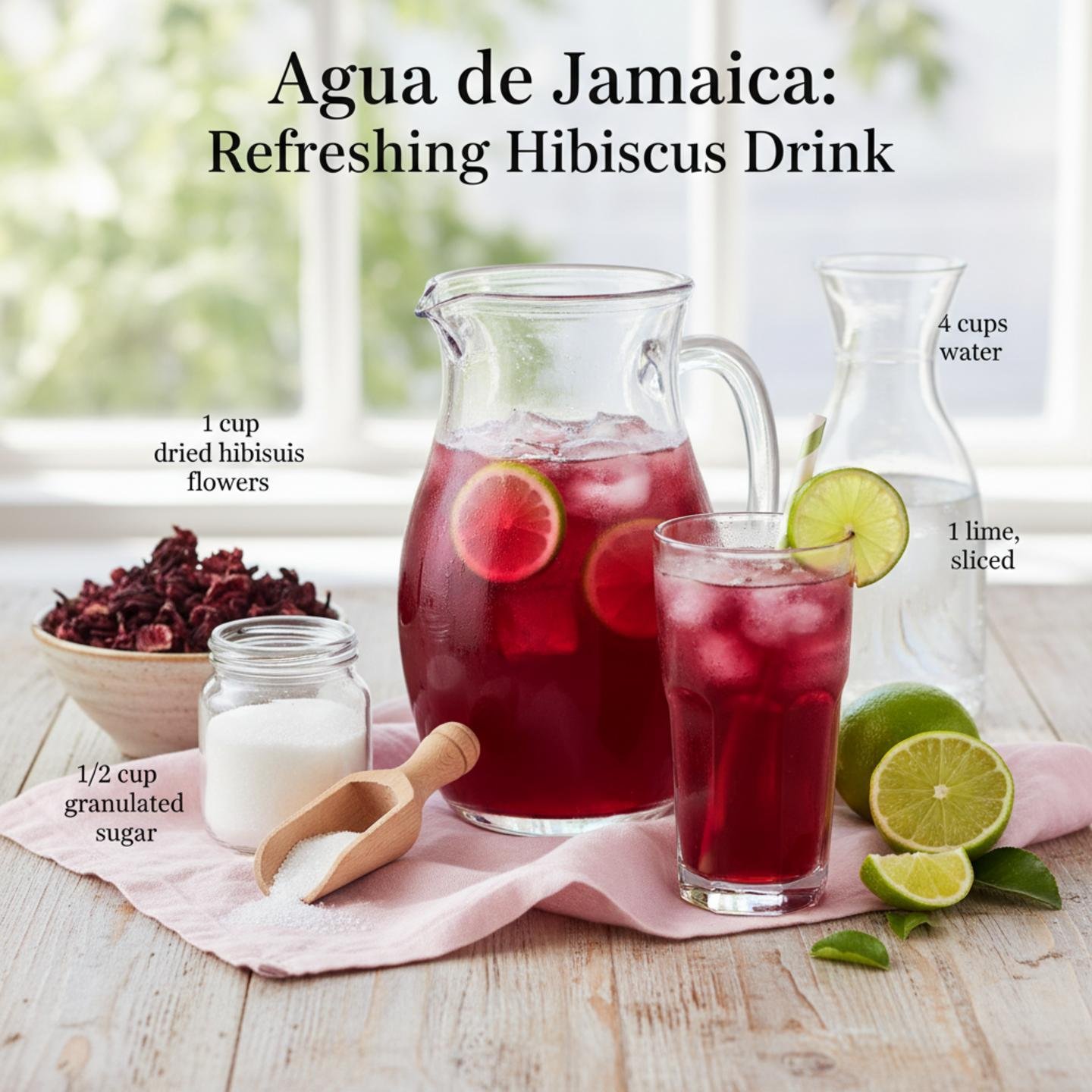 Agua de Jamaica: Refreshing Hibiscus Drink