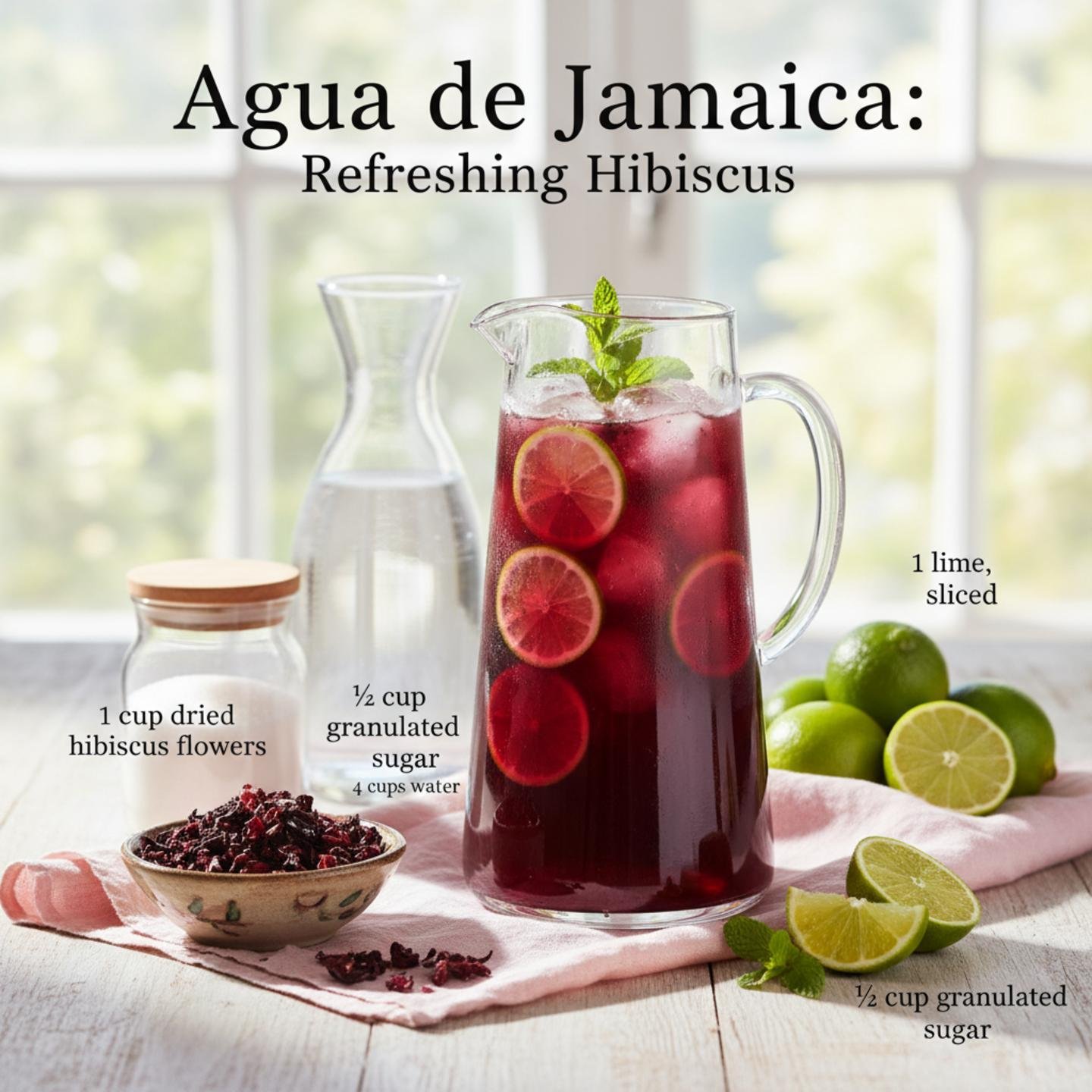 Agua de Jamaica: Refreshing Hibiscus