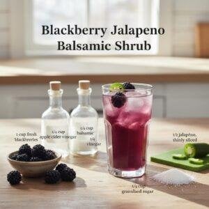 Blackberry Jalapeno Balsamic Shrub