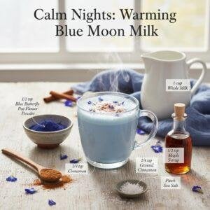 Calm Nights: Warming Blue Moon Milk