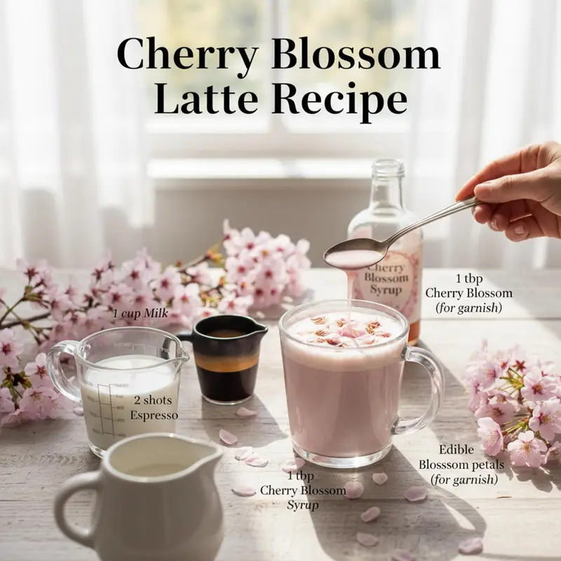 Cherry Blossom Latte Recipe