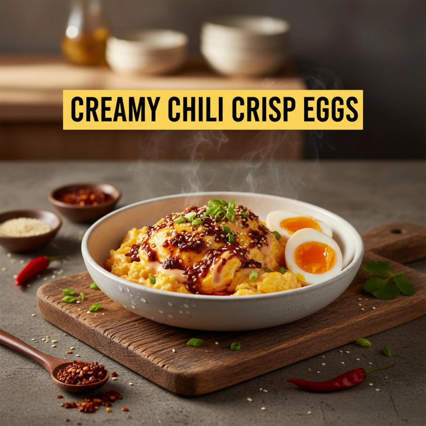 Creamy Chili Crisp Eggs