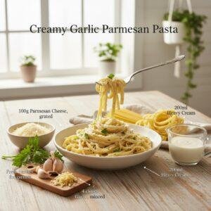 Creamy Garlic Parmesan Pasta