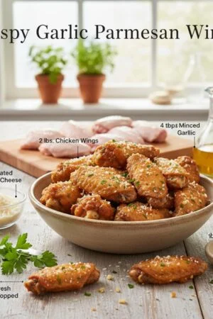 Crispy Garlic Parmesan Wings