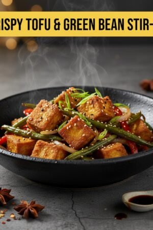 Crispy Tofu & Green Bean Stir-Fry