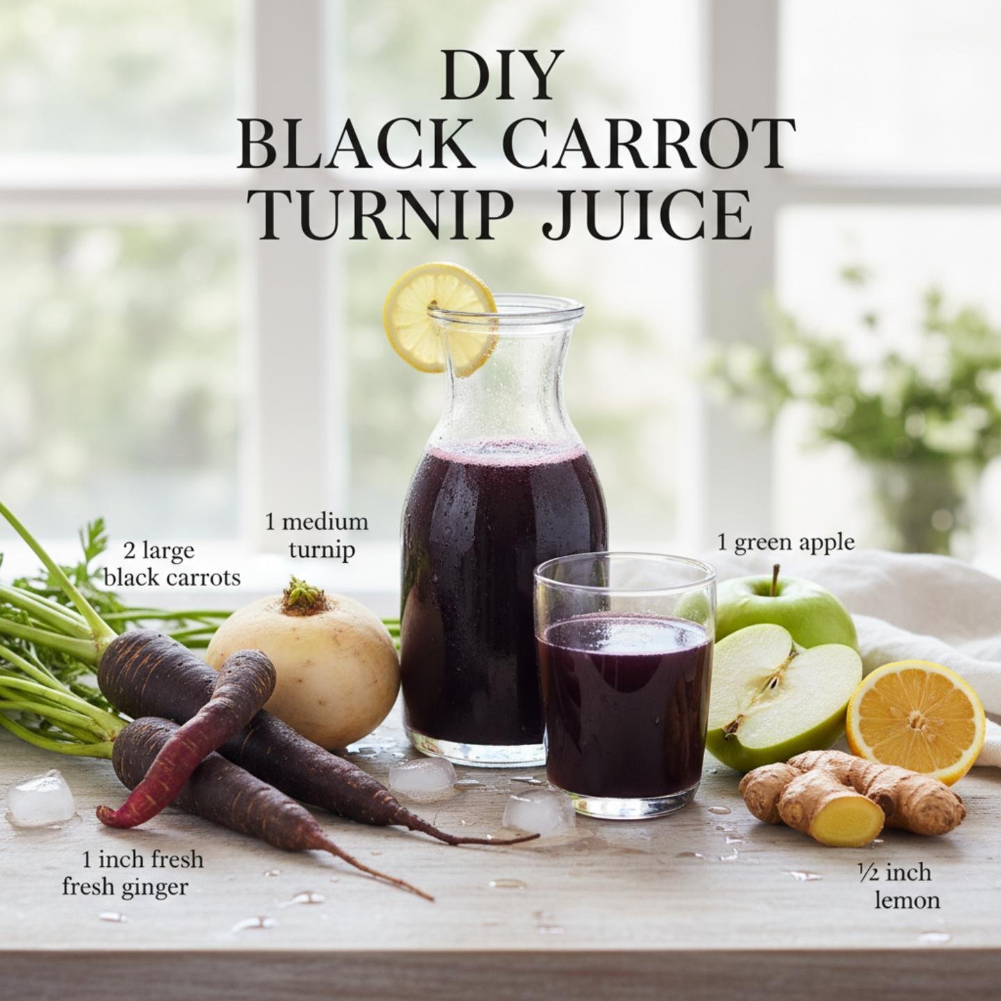 DIY Black Carrot Turnip Juice
