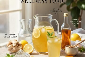 DIY Ginger Lemon ACV Wellness Tonic