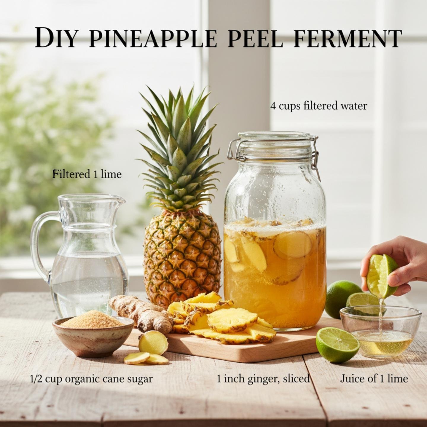 DIY Pineapple Peel Ferment