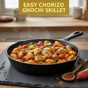 Easy Chorizo Gnocchi Skillet