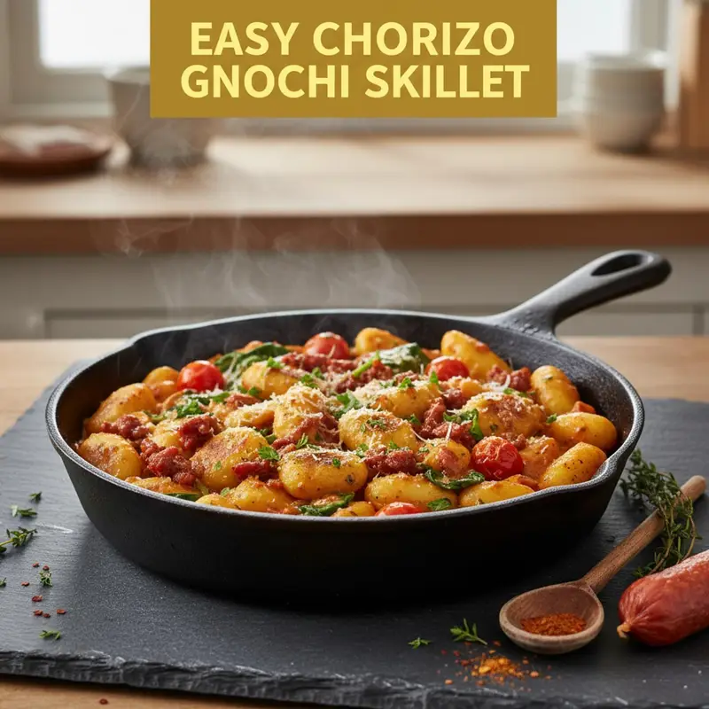 Easy Chorizo Gnocchi Skillet