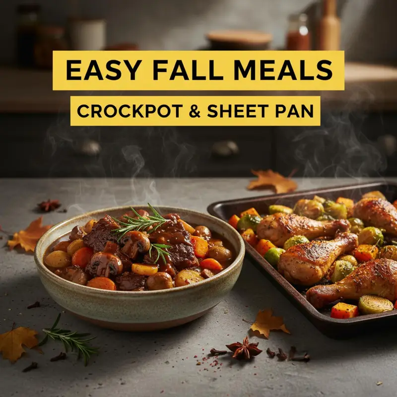 Easy Fall Meals: Crockpot & Sheet Pan