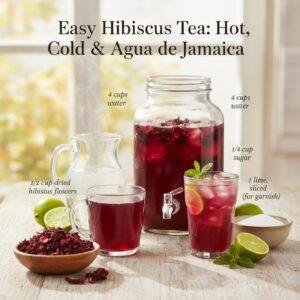 Easy Hibiscus Tea: Hot, Cold & Agua de Jamaica