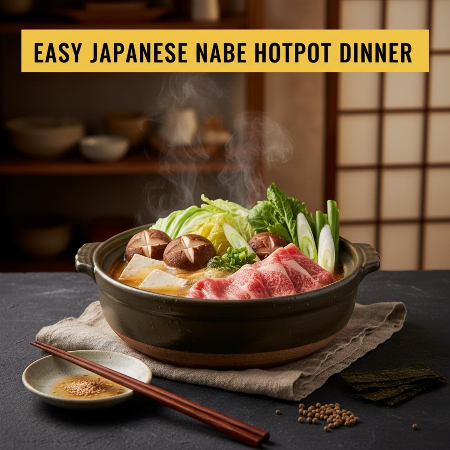 Easy Japanese Nabe Hotpot Dinner