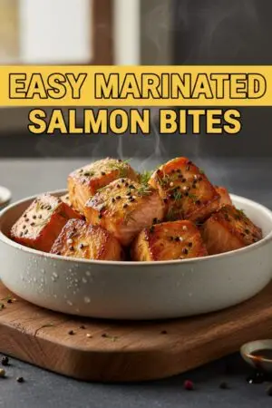 Easy Marinated Salmon Bites