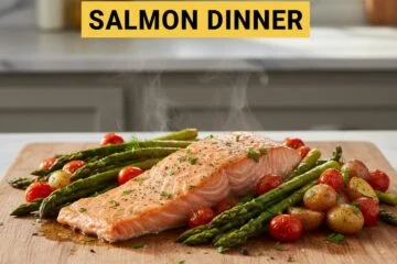 Easy Sheet Pan Salmon Dinner