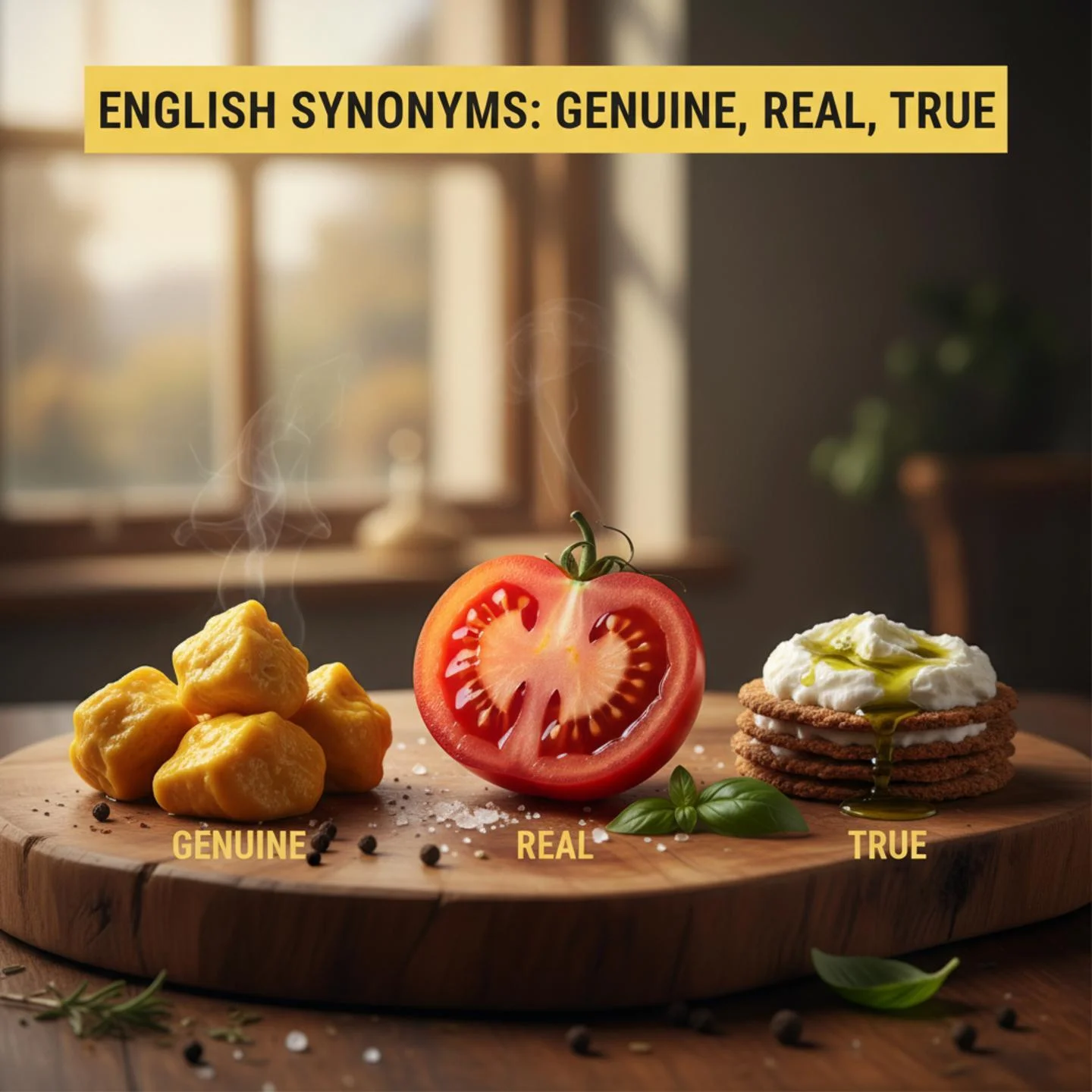 English Synonyms: Genuine, Real, True