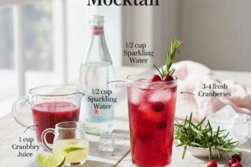 Festive Cranberry Fizz Mocktail