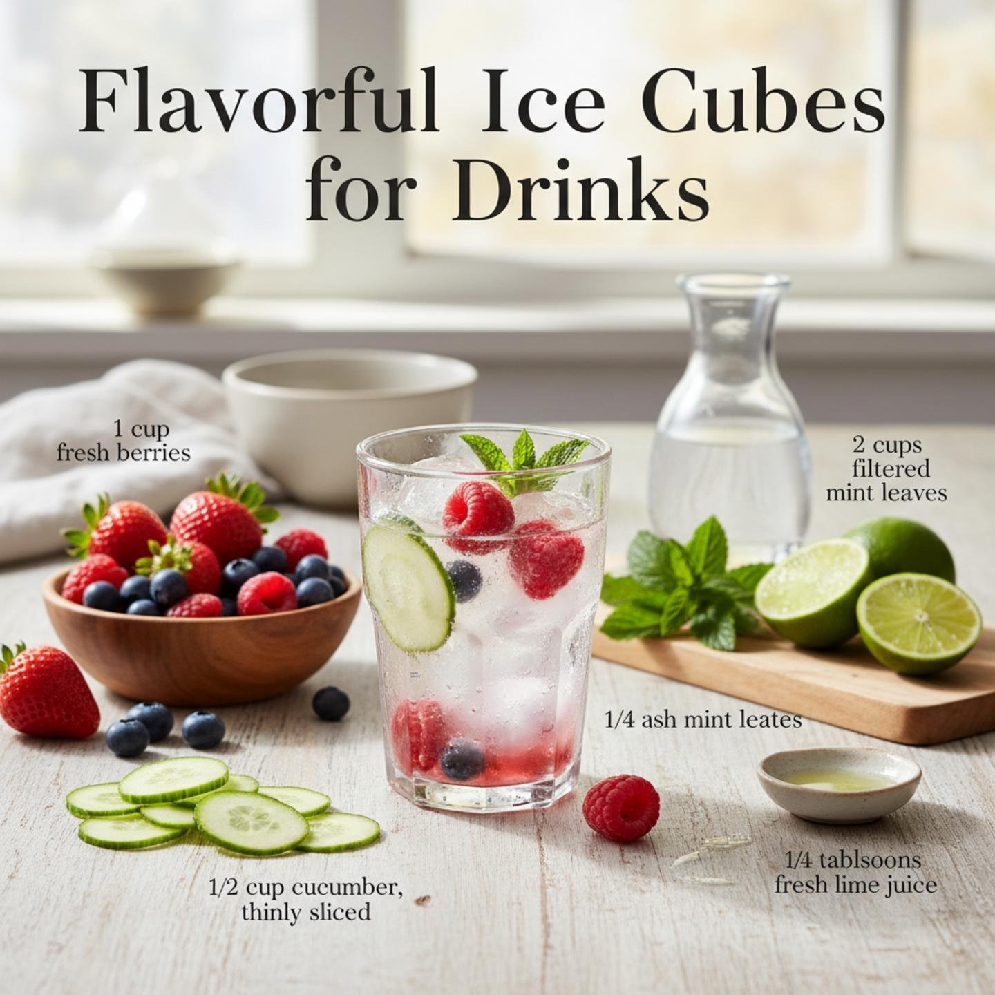 Flavorful Ice Cubes for Drinks