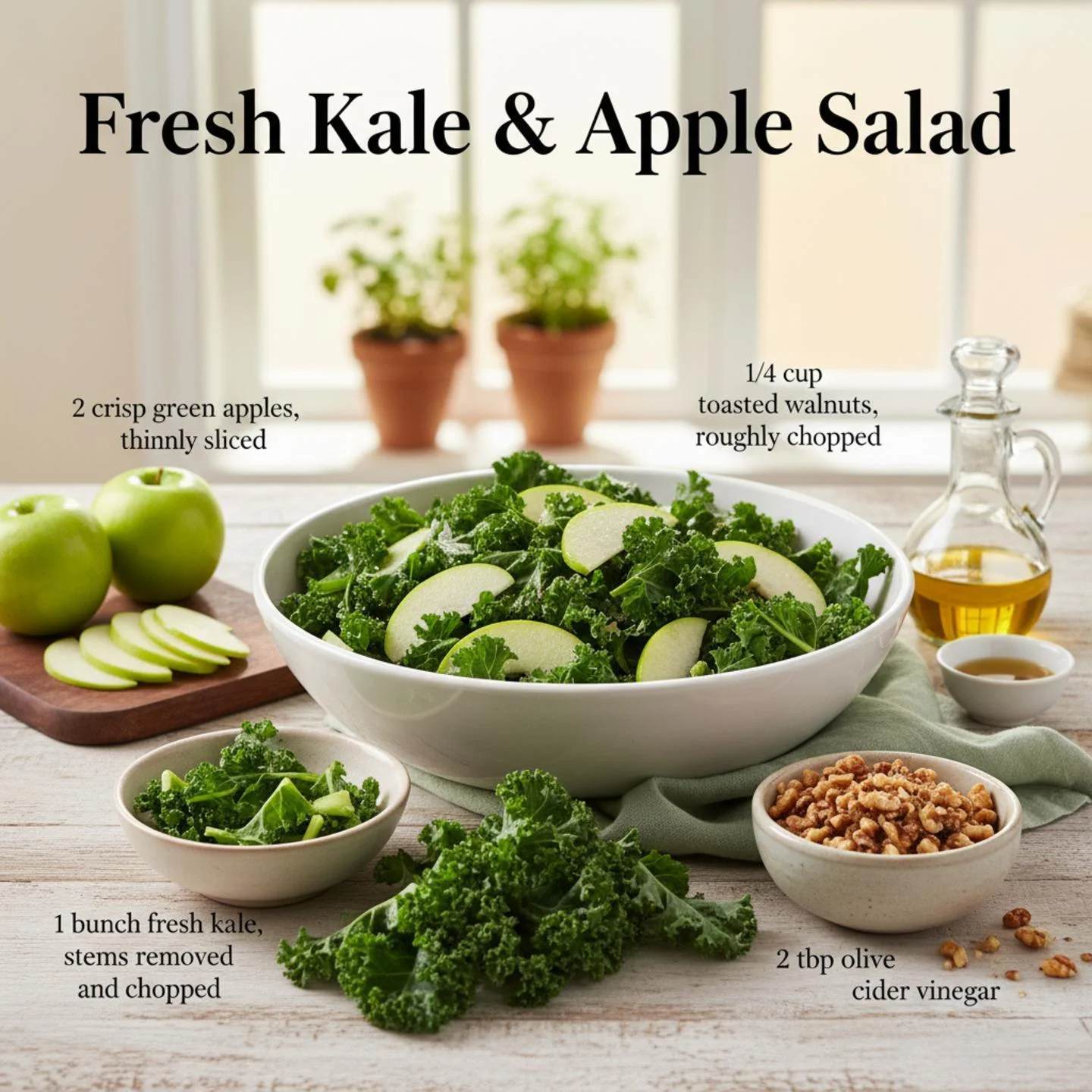 Fresh Kale & Apple Salad