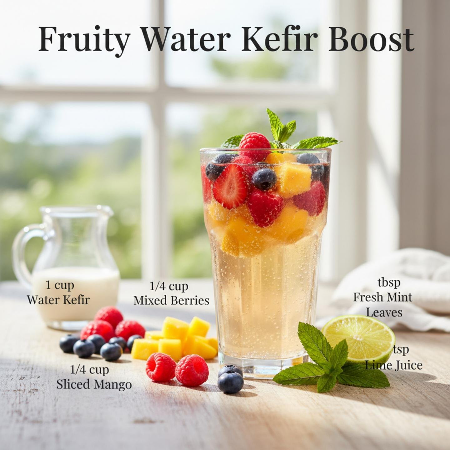 Fruity Water Kefir Boost