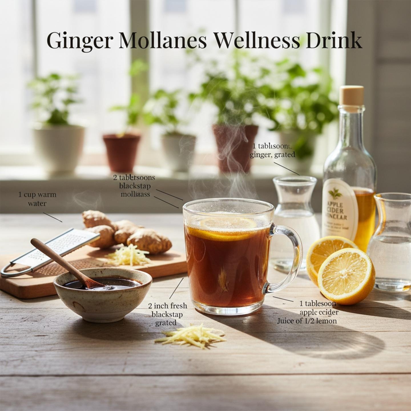 Ginger Molasses Wellness Drink