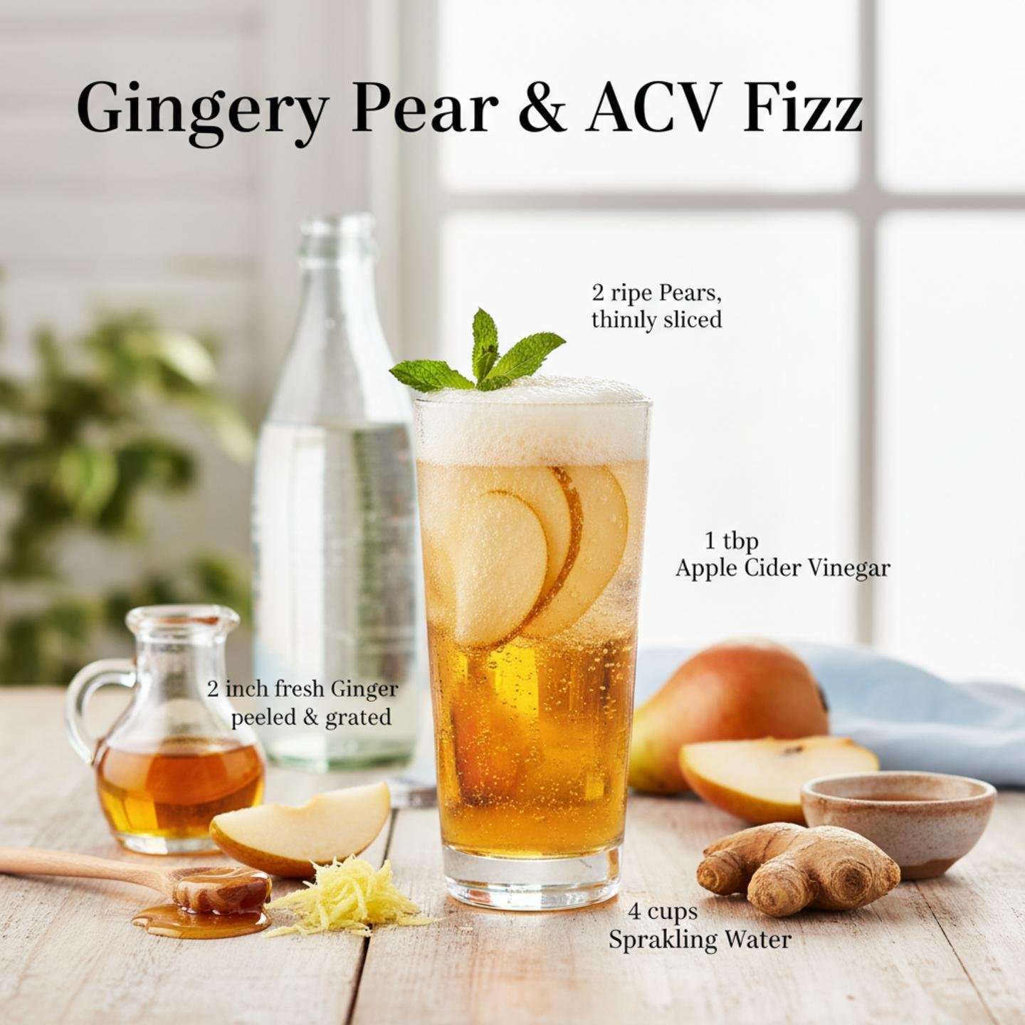 Gingery Pear & ACV Fizz