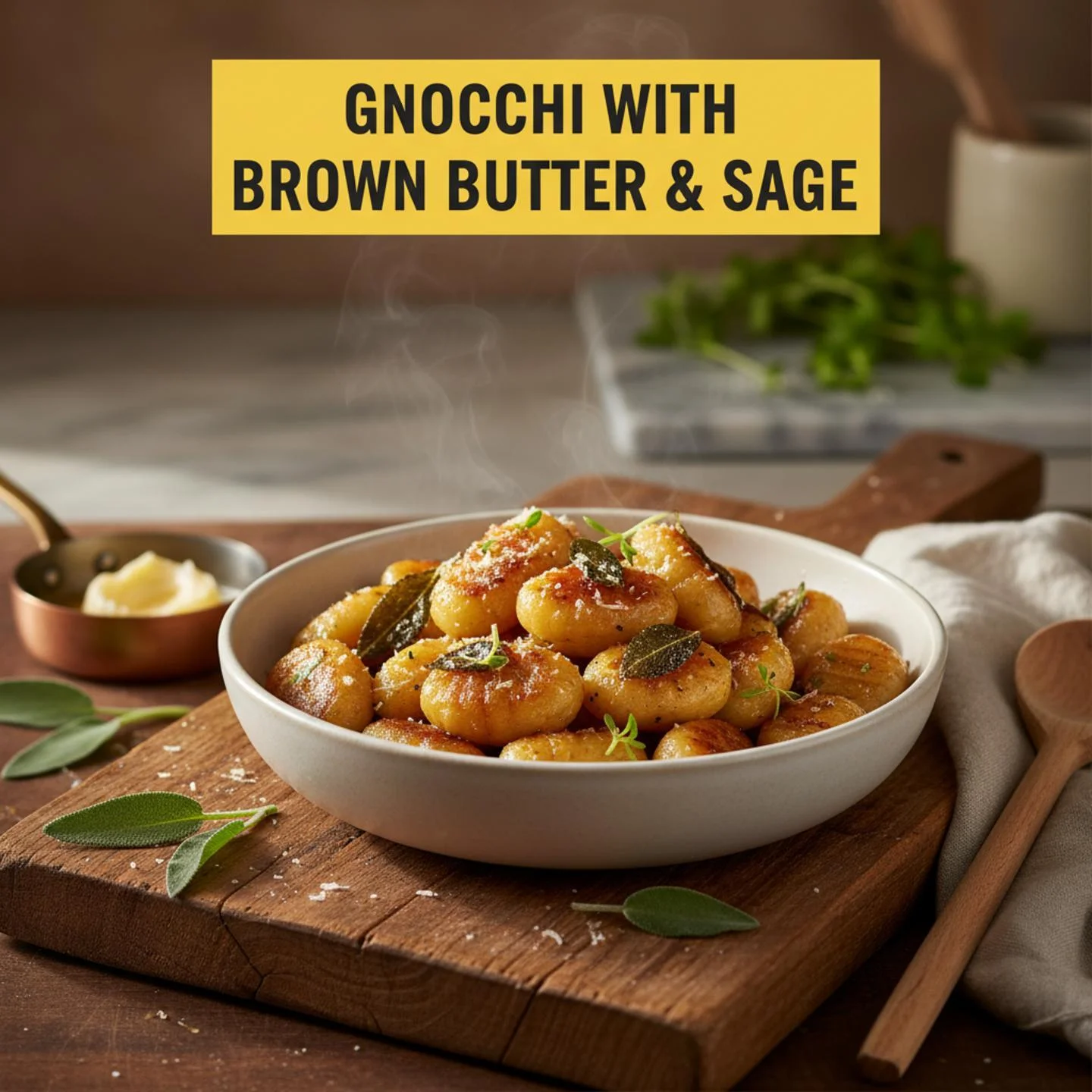 Gnocchi with Brown Butter & Sage