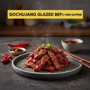 Gochujang Glazed Beef: 7-Min Supper
