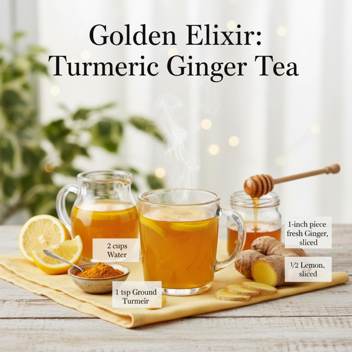 Golden Elixir: Turmeric Ginger Tea