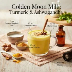 Golden Moon Milk: Turmeric & Ashwagandha