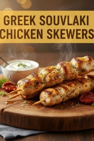 Greek Souvlaki Chicken Skewers