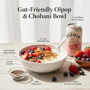 Gut-Friendly Olipop & Chobani Bowl