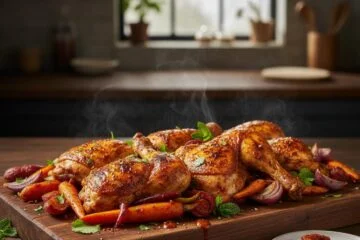 Harissa Sheet Pan Chicken Dinner