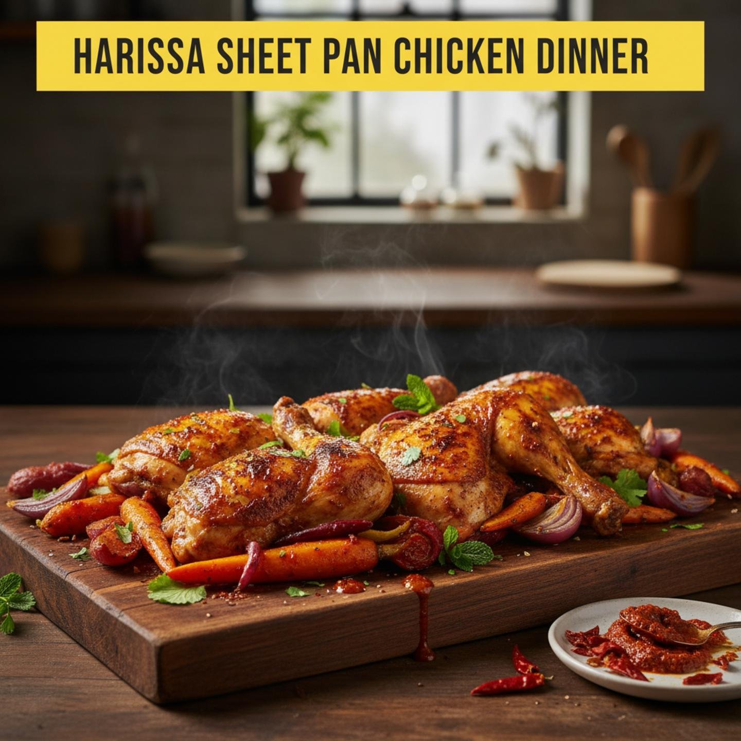 Harissa Sheet Pan Chicken Dinner